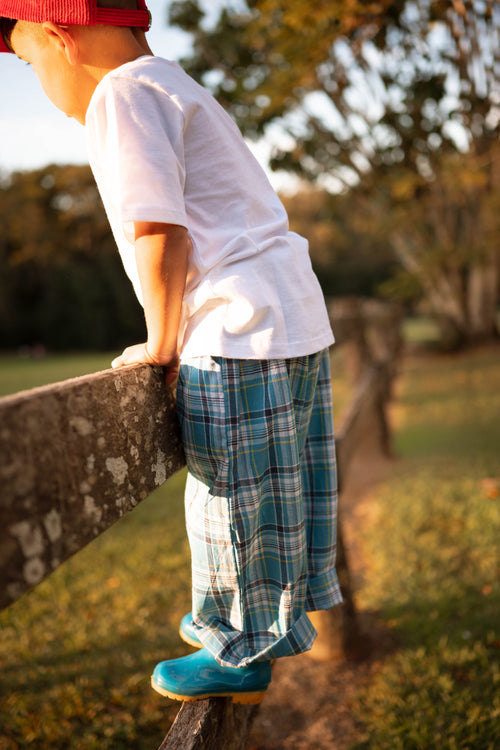 Blue Check Seaside Pants