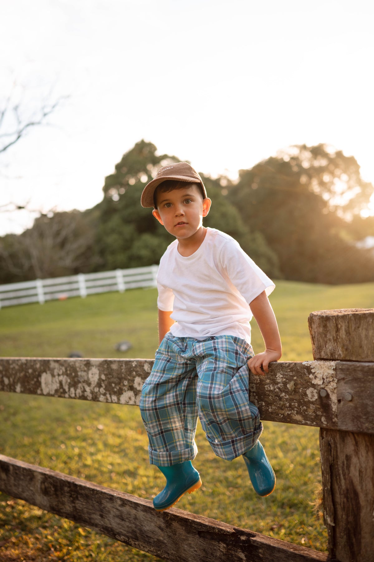 Blue Check Seaside Pants