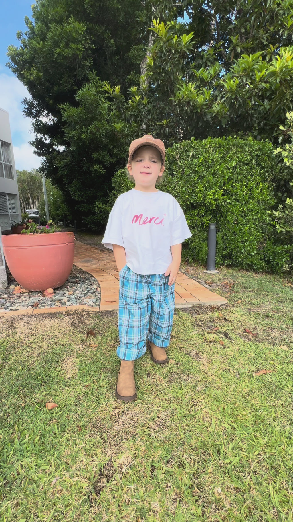 Blue Check Seaside Pants
